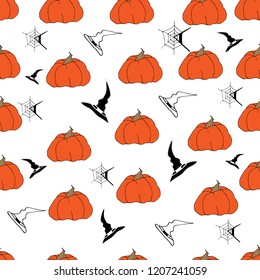  Halloween Seamless pattern,Endless texture,black and white,red,background halloween