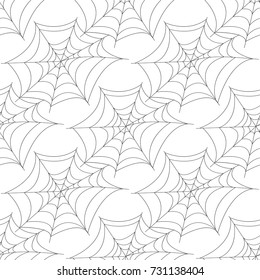 Halloween Seamless patterns with cobweb. Vector background.