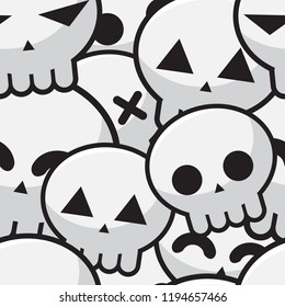 Halloween seamless patterns. Pattern with bone. Halloween symbols. For wallpaper, backgrounds. Vector illustration.