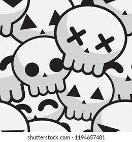 Halloween seamless patterns. Pattern with bone. Halloween symbols. For wallpaper, backgrounds. Vector illustration.