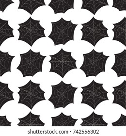Halloween Seamless patterns with spider web cobweb.