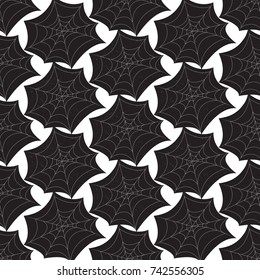 Halloween Seamless patterns with spider web cobweb.