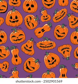 Halloween Seamless Patterns With Spider Webs And Spiders For Background, Digital Paper