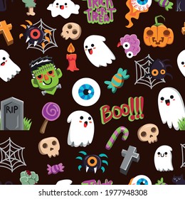 Halloween seamless patterns vector format