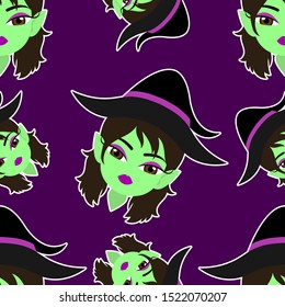 Halloween seamless pattern.Wallpaper, Abstract background, Holiday banner ,Greetings card-EPS10