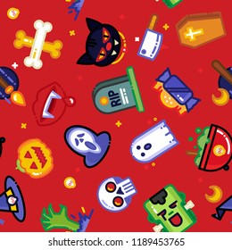 Halloween seamless red pattern