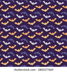 Halloween seamless repeated pattern with bats