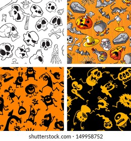 Halloween seamless set
