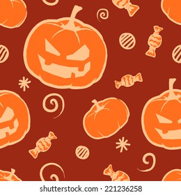 Halloween seamless vector background