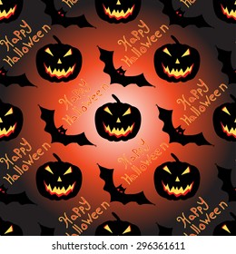 Halloween seamless vector pattern background wallpaper 