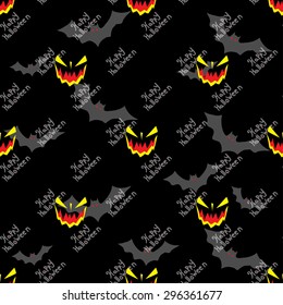 Halloween seamless vector pattern background wallpaper 