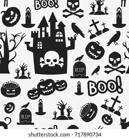 Halloween seamless vector pattern background design