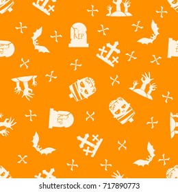 Halloween seamless vector pattern background design