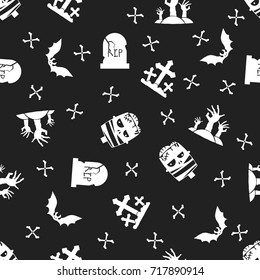 Halloween seamless vector pattern background design