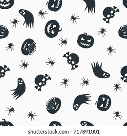 Halloween seamless vector pattern background design