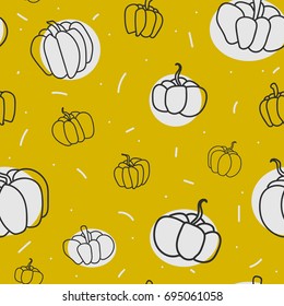 Halloween Seamless Vector  Pattern Pumpkin 