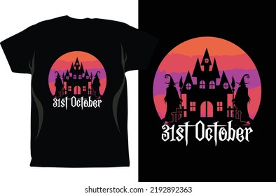 Halloween Season t shirt Design Vector. Halloween Design Vector Graphics. Halloween EPS Digital Download