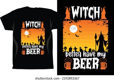 Halloween Season t shirt Design Vector. Halloween Design Vector Graphics. Halloween EPS Digital Download