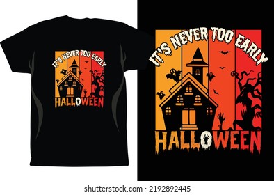 Halloween Season t shirt Design Vector. Halloween Design Vector Graphics. Halloween EPS Digital Download