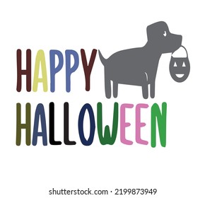 Halloween season-specific greeting season seasoned by a puppy
