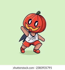 Halloween series chibi illustration pumpkin