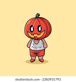 Halloween series chibi illustration pumpkin