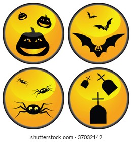 Halloween set of button