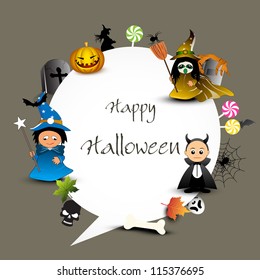 Halloween set with copy space for your message. EPS 10.