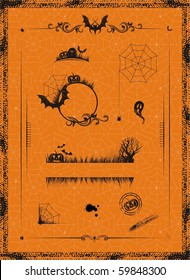 halloween set of design elements