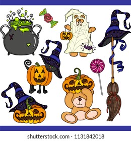 Halloween set digital elements