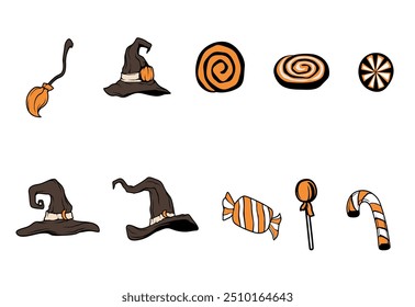 halloween set for graphic resource