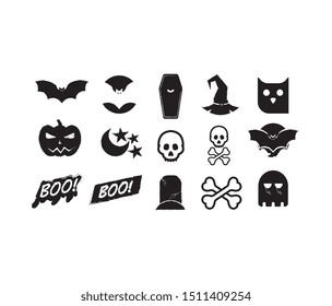 halloween set icon vector design element logo template