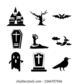 Halloween Set Icon Vector Illustration