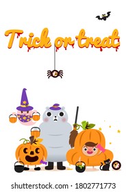 Halloween set icon vector illustration on white background