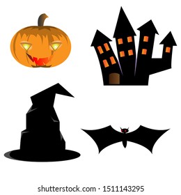 Halloween set icon vector.illustration of character Halloween party.