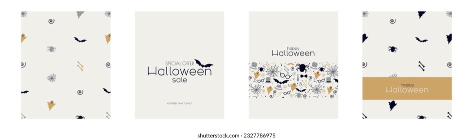 Halloween set. Modern minimalist design.