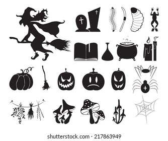 Halloween set of silhouette