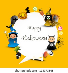 Halloween set with space for your message. EPS 10.
