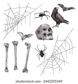 Halloween set with various accessories