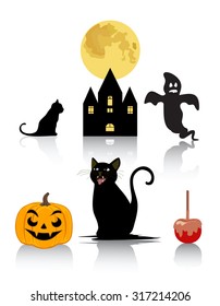 Halloween set, vector