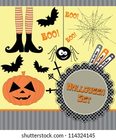 halloween set. vector illustration