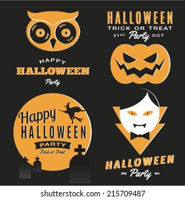 Halloween set. Vector illustration.