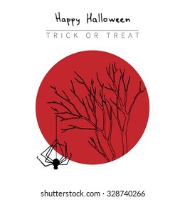 Halloween set vector illustration. Hand drawn vintage design.