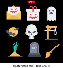 Halloween set vector illustration icon