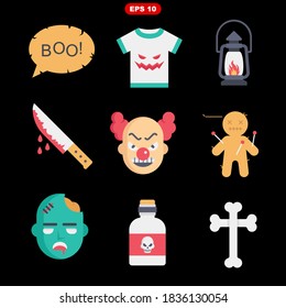 Halloween set vector illustration icon