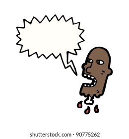 halloween severed head cartoon