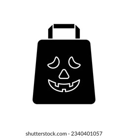 Halloween Shopping Bag icon design. isolated on white background. vector illustration
