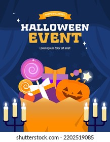 Halloween shopping templates of the event
