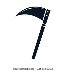 halloween sickle silhouette vector isolated