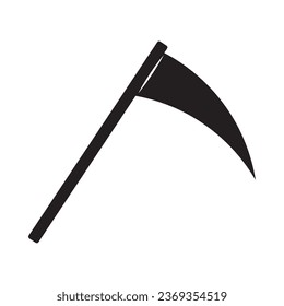 vector de la silueta de la hoz de halloween aislado